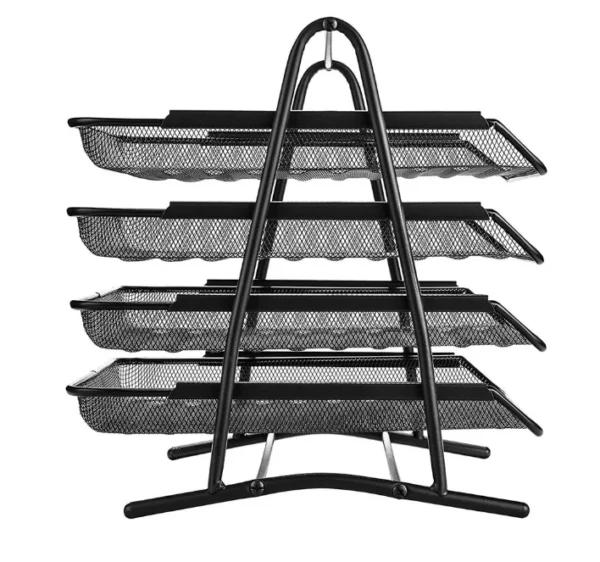 4 Tier Heavy Duty Metal Desktop Letter Tray
