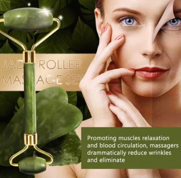 Jade Roller and Gua Sha Set Facial Beauty Gua Sha Massager